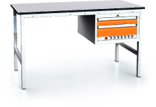 Pracovní stůl alsor PROFI - deska - podvěsný kontejner 681 - 1037 x 1500 x 700